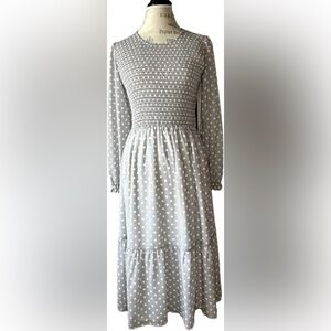 Mad About Style x The Jilly Box "Grace" Midi Dress – Birch Dot Size Medium